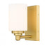 Z-Lite Soledad 1 Light Wall Sconce in Brushed Gold Finish Model: 485-1S-BG