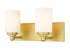 Z-Lite Soledad 2 Light Vanity in Brushed Gold Finish Model: 485-2V-BG