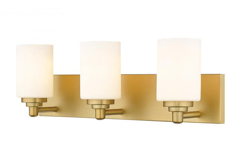 Z-Lite Soledad 3 Light Vanity in Brushed Gold Finish Model: 485-3V-BG