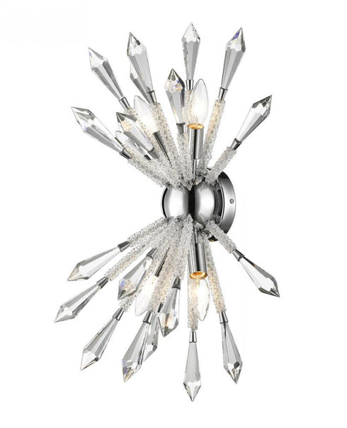 Z-Lite Soleia 4 Light Wall Sconce in Chrome Finish Model: 4002-4S