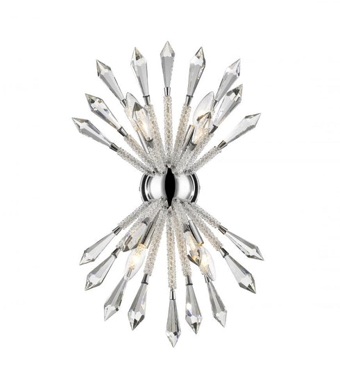 Z-Lite Soleia 4 Light Wall Sconce in Chrome Finish Model: 4002-4S