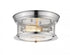 Z-Lite Sonna 2 Light Flush Mount in Brushed Nickel Finish Model: 2002F10-BN