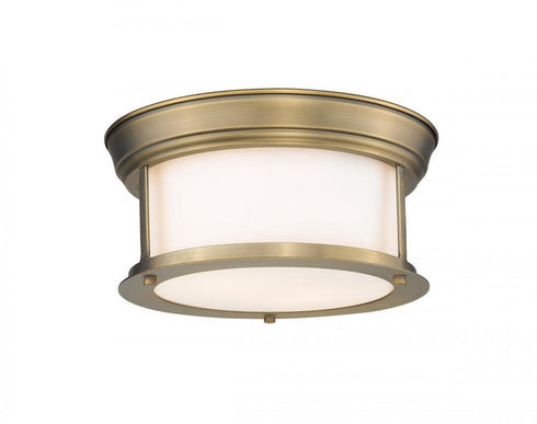 Z-Lite Sonna 2 Light Flush Mount in Brushed Nickel Finish Model: 2002F10-BN