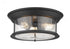 Z-Lite Sonna 3 Light Flush Mount in Bronze Finish Model: 2004F16-BRZ