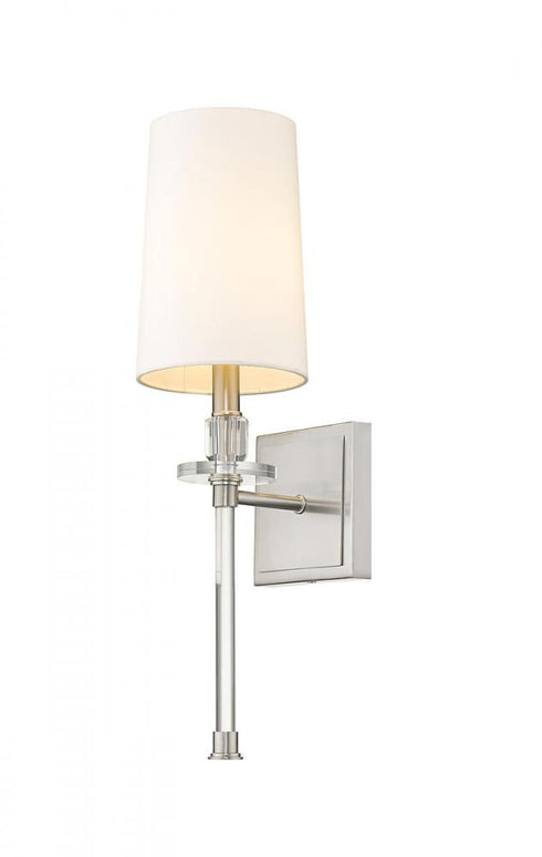 Z-Lite Sophia 1 Light Wall Sconce in Brushed Nickel Finish Model: 803-1S-BN