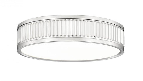 Z-Lite Stari 1 Light Flush Mount in Brushed Nickel Finish Model: 1013F12-BN-LED
