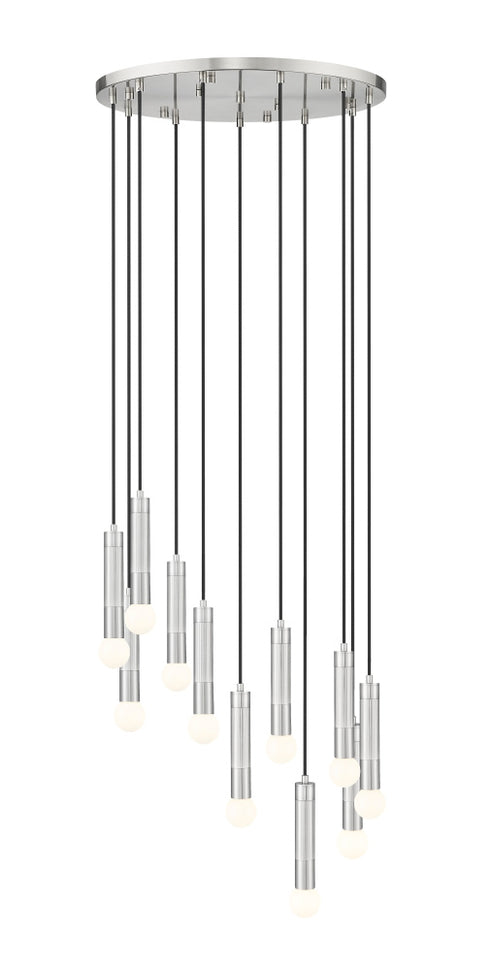 Z-Lite Stari 11 Light Chandelier in Brushed Nickel Finish Model: 1956P-11R-BN