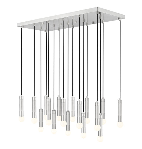 Z-Lite Stari 17 Light Linear Chandelier in Brushed Nickel Finish Model: 1956P-17L-BN