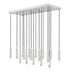 Z-Lite Stari 17 Light Linear Chandelier in Brushed Nickel Finish Model: 1956P-17L-BN