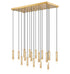 Z-Lite Stari 17 Light Linear Chandelier in Brushed Nickel Finish Model: 1956P-17L-BN