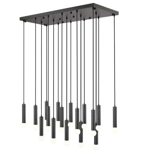 Z-Lite Stari 17 Light Linear Chandelier in Brushed Nickel Finish Model: 1956P-17L-BN