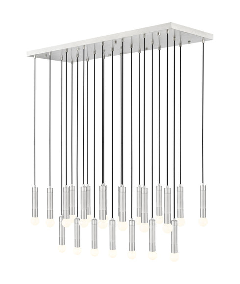 Z-Lite Stari 23 Light Linear Chandelier in Brushed Nickel Finish Model: 1956P-23L-BN