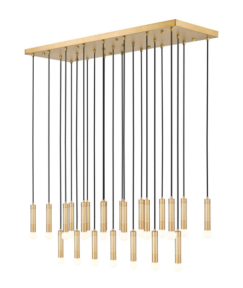 Z-Lite Stari 23 Light Linear Chandelier in Brushed Nickel Finish Model: 1956P-23L-BN