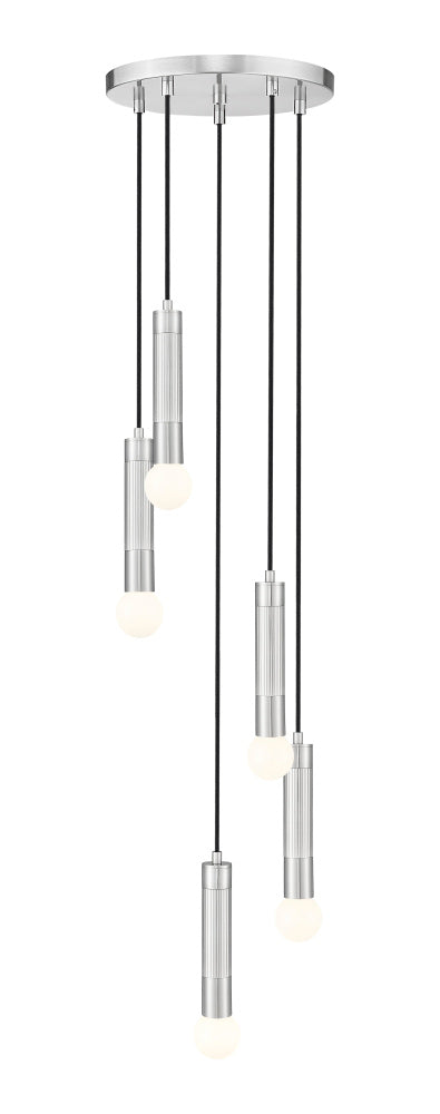 Z-Lite Stari 5 Light Chandelier in Brushed Nickel Finish Model: 1956P-5R-BN