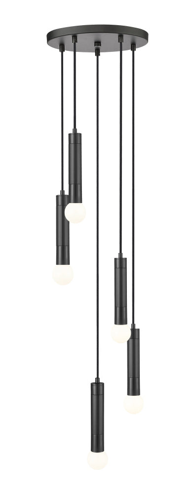 Z-Lite Stari 5 Light Chandelier in Brushed Nickel Finish Model: 1956P-5R-BN