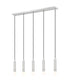 Z-Lite Stari 5 Light Linear Chandelier in Brushed Nickel Finish Model: 1956P-5L-BN
