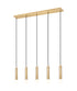 Z-Lite Stari 5 Light Linear Chandelier in Brushed Nickel Finish Model: 1956P-5L-BN