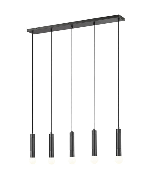 Z-Lite Stari 5 Light Linear Chandelier in Brushed Nickel Finish Model: 1956P-5L-BN