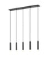 Z-Lite Stari 5 Light Linear Chandelier in Brushed Nickel Finish Model: 1956P-5L-BN