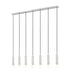 Z-Lite Stari 7 Light Linear Chandelier in Brushed Nickel Finish Model: 1956P-7L-BN