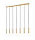 Z-Lite Stari 7 Light Linear Chandelier in Brushed Nickel Finish Model: 1956P-7L-BN