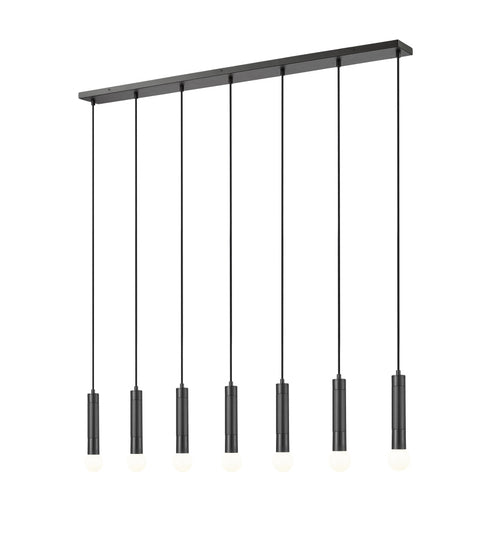 Z-Lite Stari 7 Light Linear Chandelier in Brushed Nickel Finish Model: 1956P-7L-BN