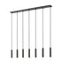 Z-Lite Stari 7 Light Linear Chandelier in Brushed Nickel Finish Model: 1956P-7L-BN