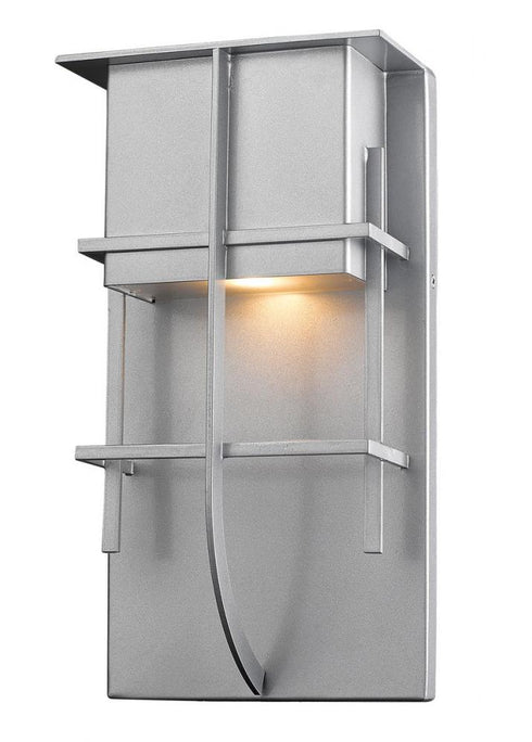 Z-Lite Stillwater 1 Light Outdoor Wall Light in Silver Finish Model: 558B-SL-LED