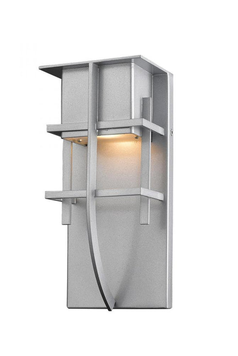 Z-Lite Stillwater 1 Light Outdoor Wall Light in Silver Finish Model: 558S-SL-LED