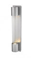 Z-Lite Striate 2 Light Outdoor Wall Light in Silver Finish Model: 575B-SL-LED