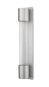 Z-Lite Striate 2 Light Outdoor Wall Light in Silver Finish Model: 575B-SL-LED