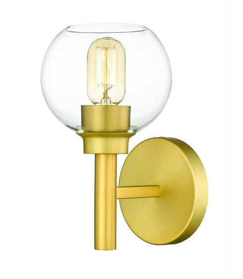 Z-Lite Sutton 1 Light Wall Sconce in Brushed Gold Finish Model: 7502-1S-BG