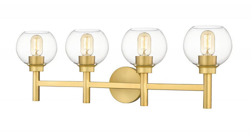 Z-Lite Sutton 4 Light Vanity in Brushed Gold Finish Model: 7502-4V-BG
