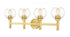 Z-Lite Sutton 4 Light Vanity in Brushed Gold Finish Model: 7502-4V-BG