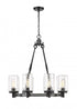 Z-Lite Tahoe 8 Light Outdoor Chandelier in Ashen Barnboard Finish Model: 588-8ABB