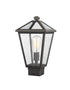 Z-Lite Talbot 1 Light Outdoor Post Mount Fixture in Black Finish Model: 579PHMS-BK