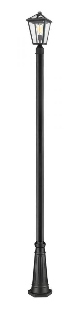 Z-Lite Talbot 1 Light Outdoor Post Mounted Fixture in Black Finish Model: 579PHMR-519P-BK