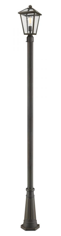 Z-Lite Talbot 1 Light Outdoor Post Mounted Fixture in Black Finish Model: 579PHMR-519P-BK