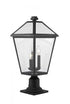 Z-Lite Talbot 3 Light Outdoor Pier Mounted Fixture in Black Finish Model: 579PHBR-533PM-BK
