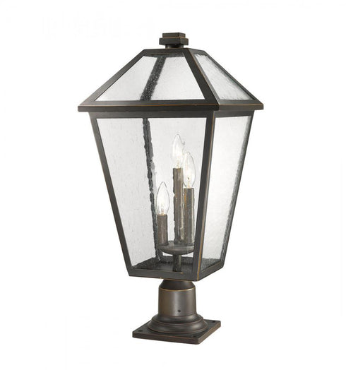 Z-Lite Talbot 3 Light Outdoor Pier Mounted Fixture in Black Finish Model: 579PHXLR-533PM-BK