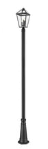Z-Lite Talbot 3 Light Outdoor Post Mounted Fixture in Black Finish Model: 579PHBR-519P-BK