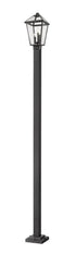 Z-Lite Talbot 3 Light Outdoor Post Mounted Fixture in Black Finish Model: 579PHBS-536P-BK