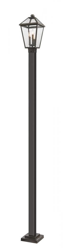 Z-Lite Talbot 3 Light Outdoor Post Mounted Fixture in Black Finish Model: 579PHBS-536P-BK