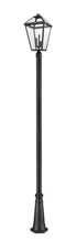 Z-Lite Talbot 3 Light Outdoor Post Mounted Fixture in Black Finish Model: 579PHXLR-519P-BK