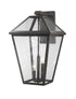 Z-Lite Talbot 3 Light Outdoor Wall Light in Black Finish Model: 579XL-BK