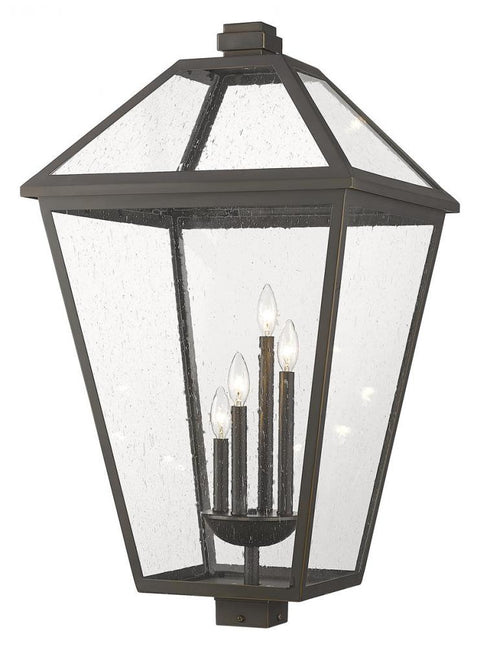Z-Lite Talbot 4 Light Outdoor Post Mount Fixture in Black Finish Model: 579PHXLXS-BK