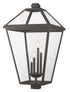 Z-Lite Talbot 4 Light Outdoor Post Mount Fixture in Black Finish Model: 579PHXLXS-BK
