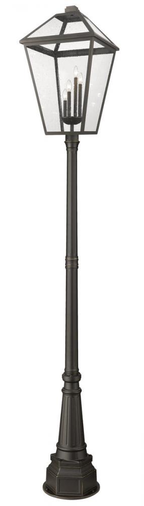 Z-Lite Talbot 4 Light Outdoor Post Mounted Fixture in Black Finish Model: 579PHXLXR-564P-BK