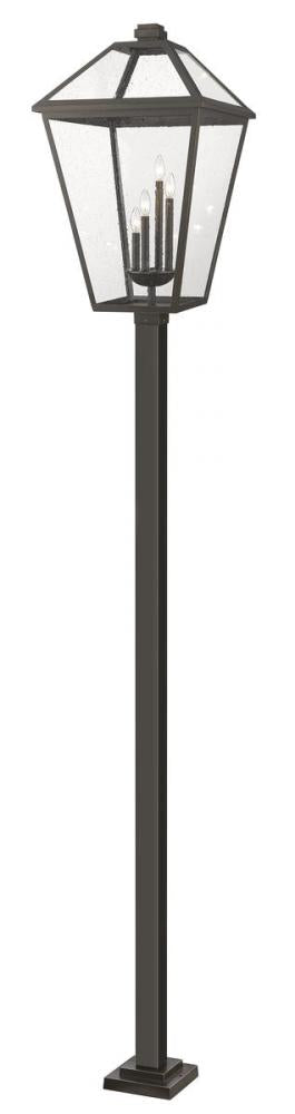 Z-Lite Talbot 4 Light Outdoor Post Mounted Fixture in Black Finish Model: 579PHXLXS-536P-BK