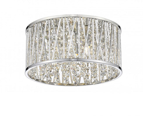 Z-Lite Terra 3 Light Flush Mount in Chrome Finish Model: 872CH-RF12